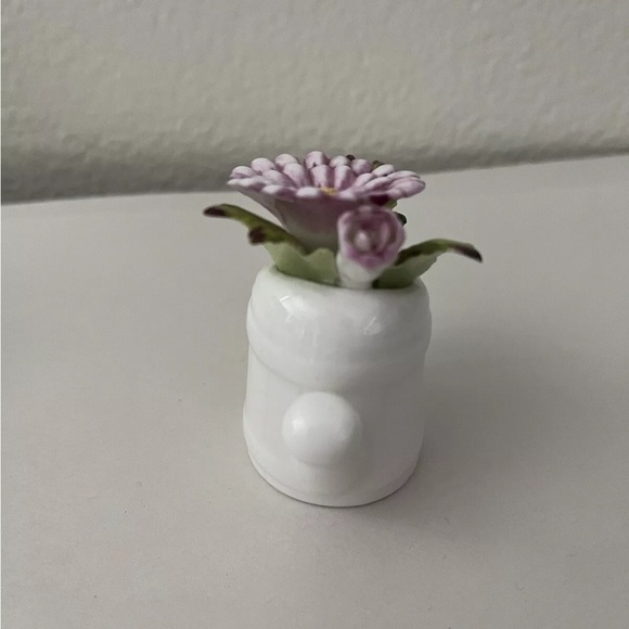 Napcoware Vintage Bone China Watering Can With Flowers - Picture 3 of 4